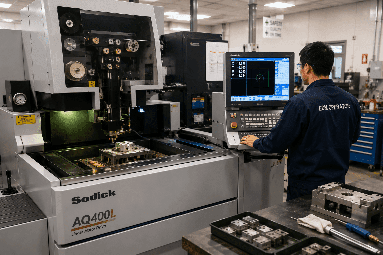 CNC machine operator on the shop floor