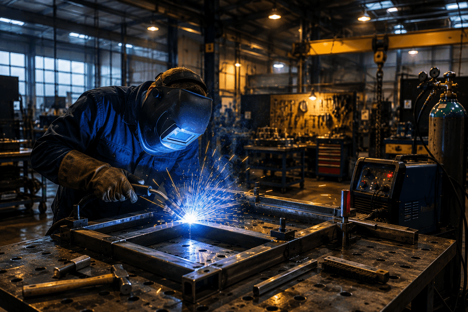 Skilled CNC worker in a manufacturing facility